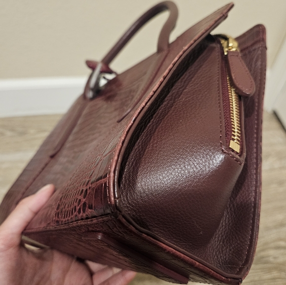 Radley London Croc Embossed Liverpool Multiway Grab Bag Oxblood Red - Picture 9 of 16